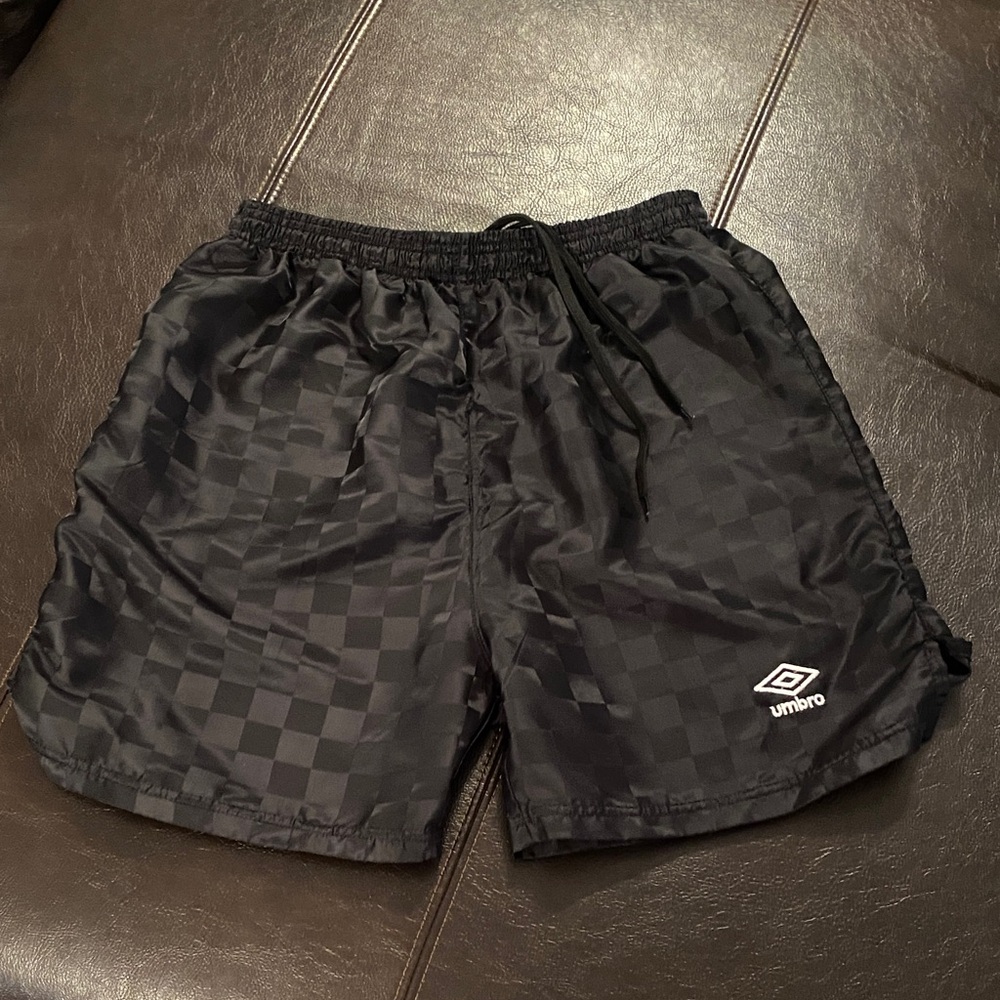 Umbro Black Checkered Athletic Shorts